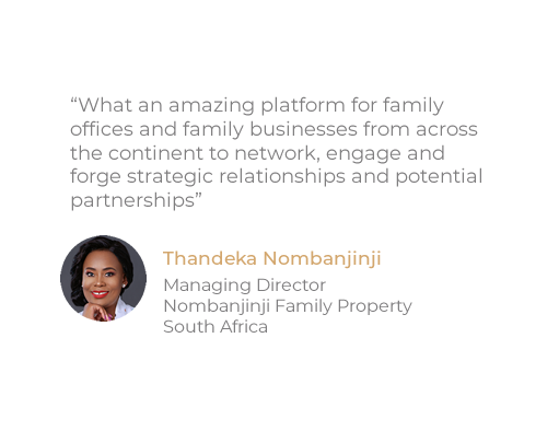 Testimonial 3 Africa Family Office Summit.fw