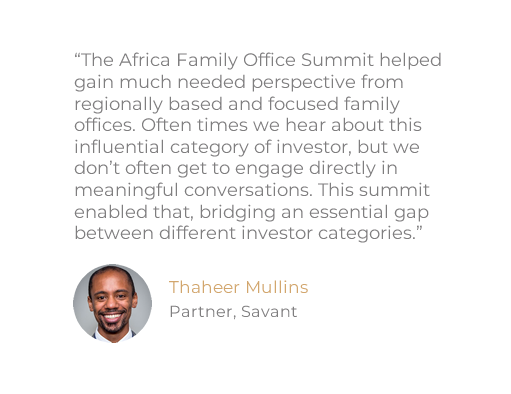Africa Family Office Investment Summit Testimonial 9